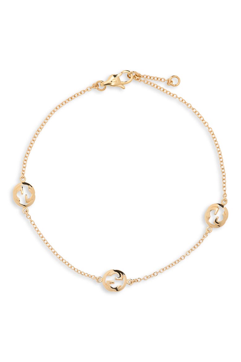 Interlocking G Station Bracelet, Main, color, GOLD