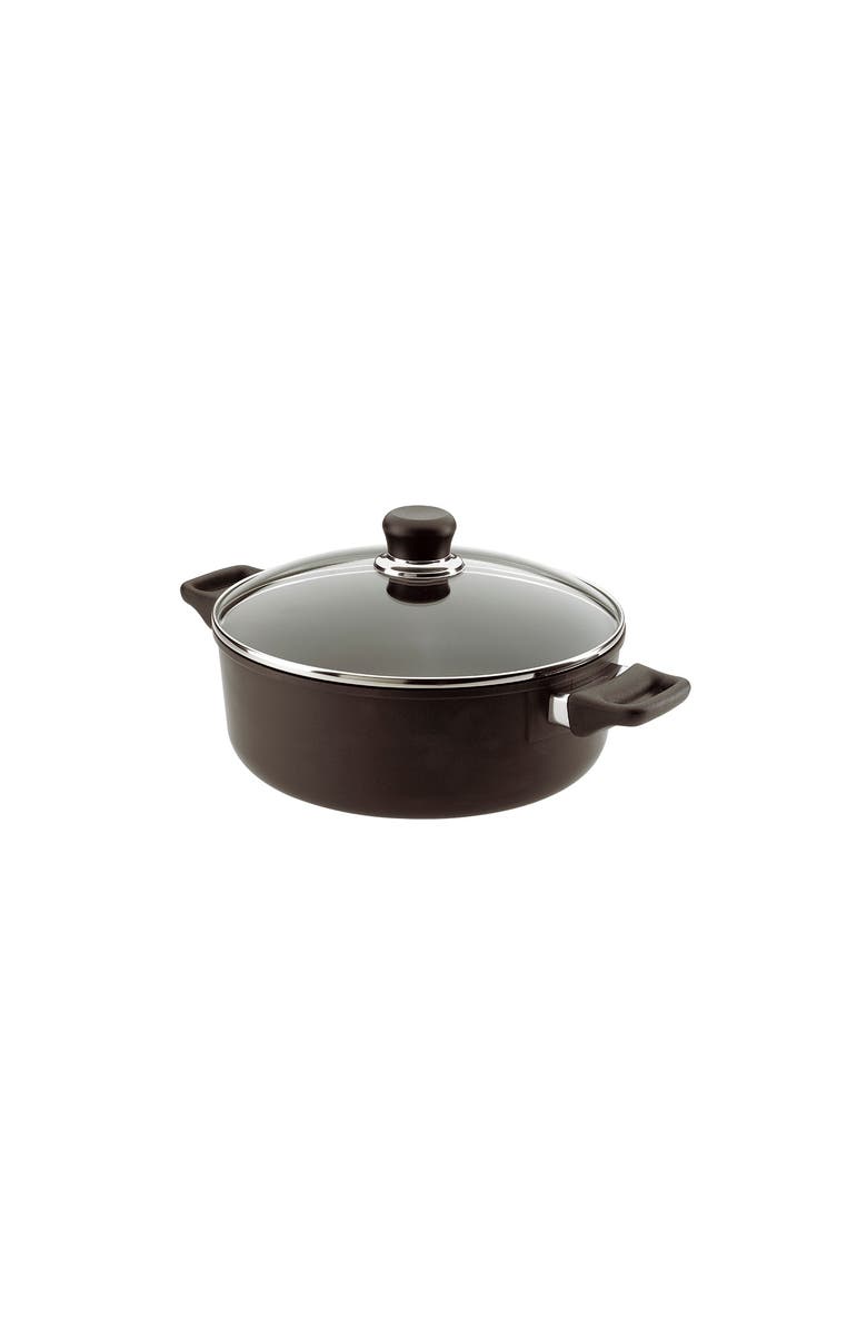 Scanpan Classic 4.5 Quart Low Sauce Pot With Lid, 10.25 Inch, Main, color, Black