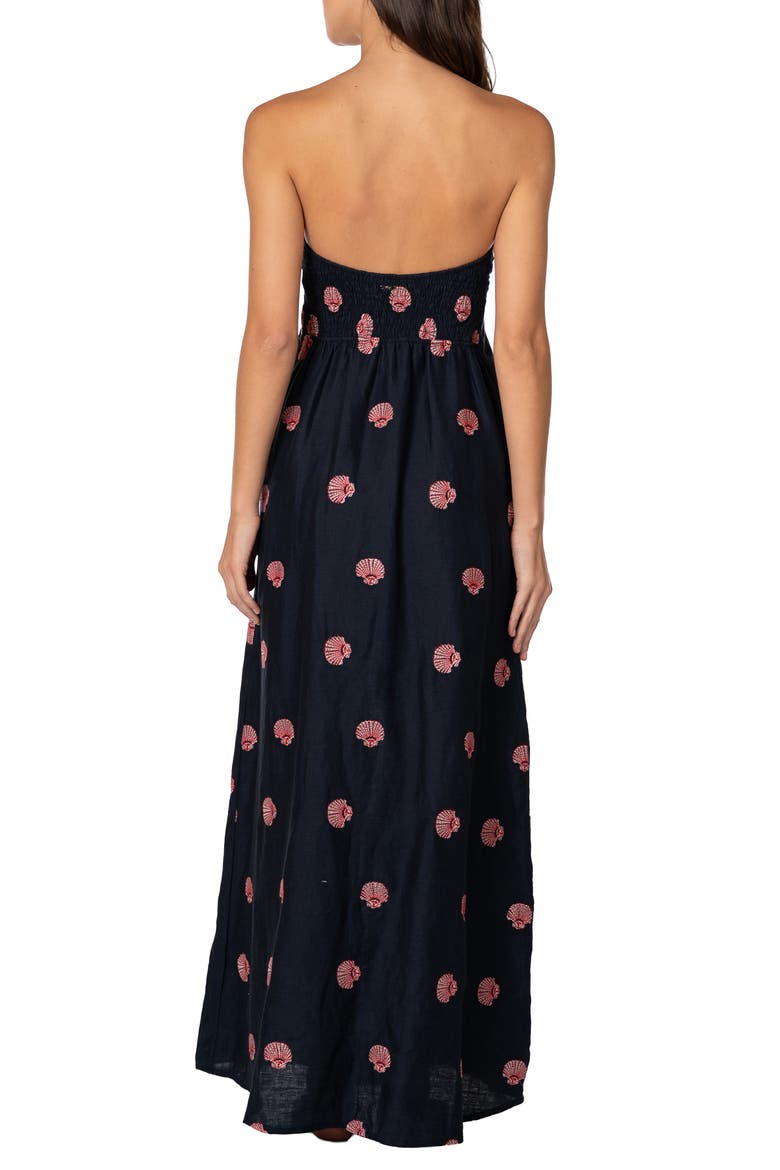 strapless linen maxi dress Erin Gingham this maxi Effie Strapless Cut Out Maxi