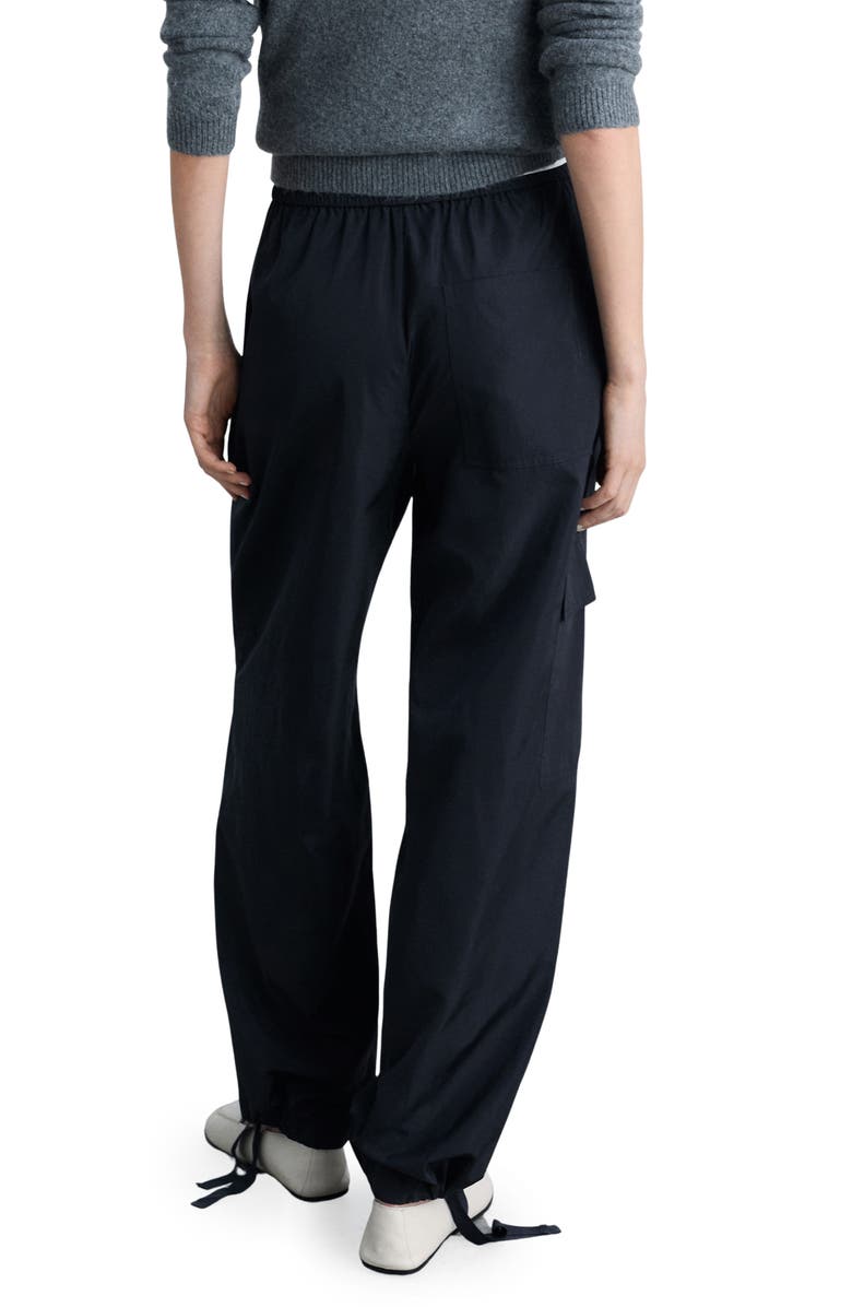 MANGO Drawstring Hem Cargo Pants, Alternate, color, Dark Navy