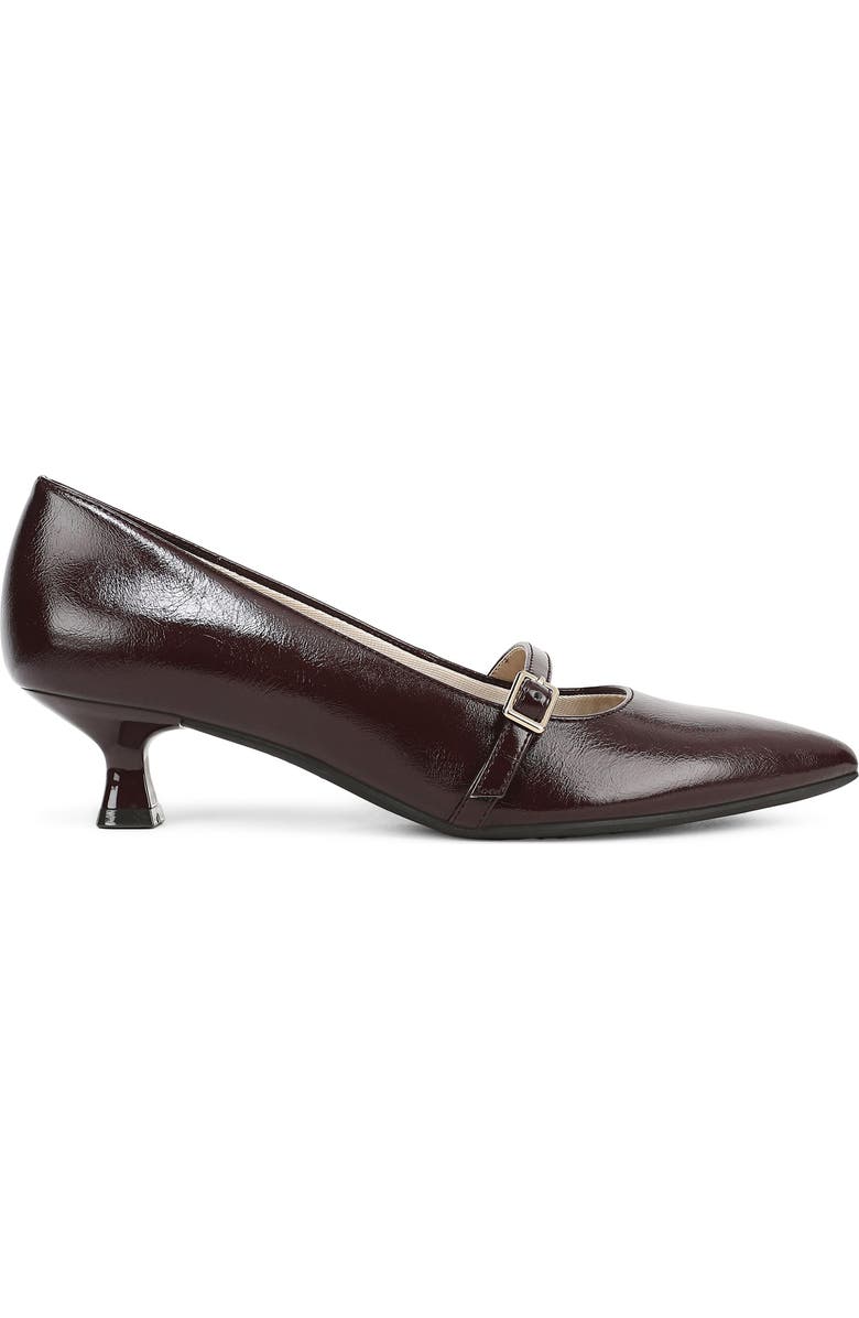 LifeStride Madelyn Mary Jane Pointed Toe Kitten Heel Pump, Alternate, color, Chocolate Plum