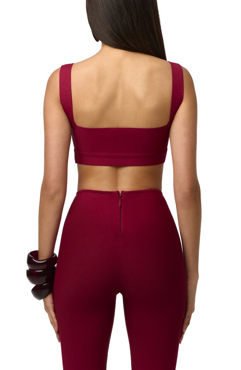 Naked Wardrobe Sports Bra, Alternate, color, Sangria
