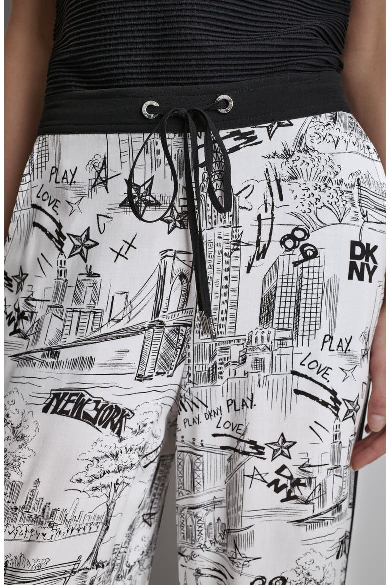 New York Print Wide Leg Pants, Alternate, color, NEW YORK TOILE WHITE