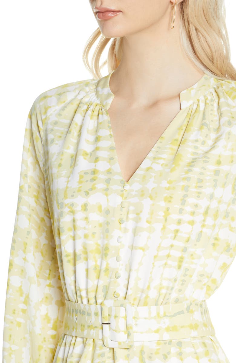 Chelsea28 Long Sleeve Button Front Dress, Alternate, color, 