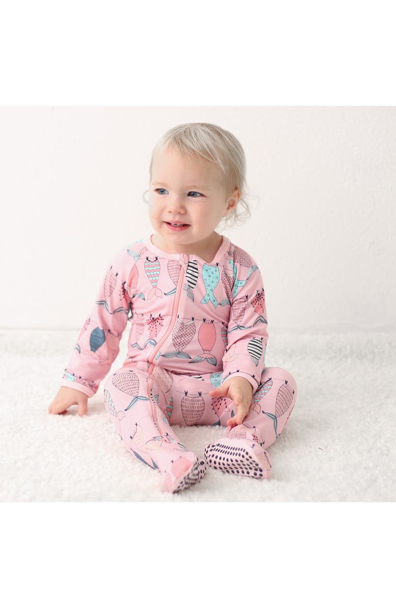 Bestaroo Mermaid Tails Print Footie, Alternate, color, 