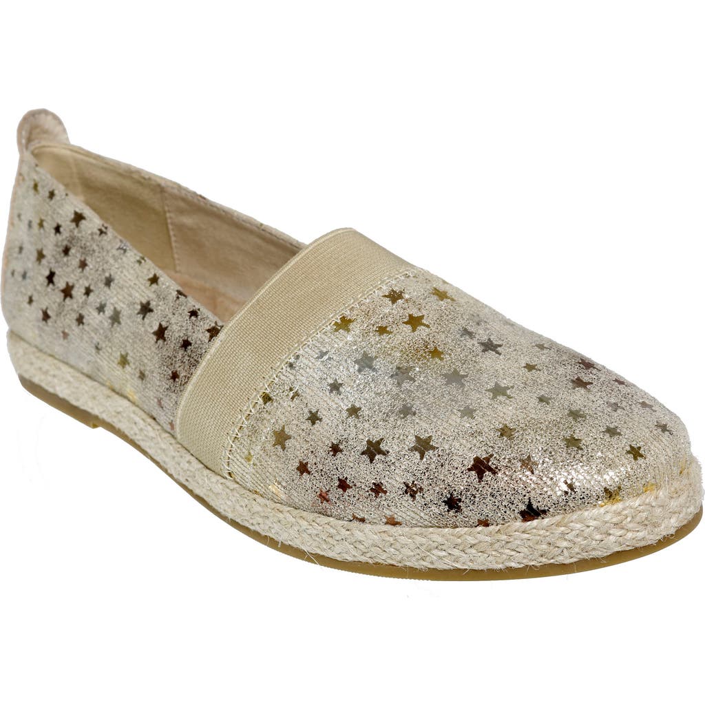 David Tate Grin Espadrille In Silver