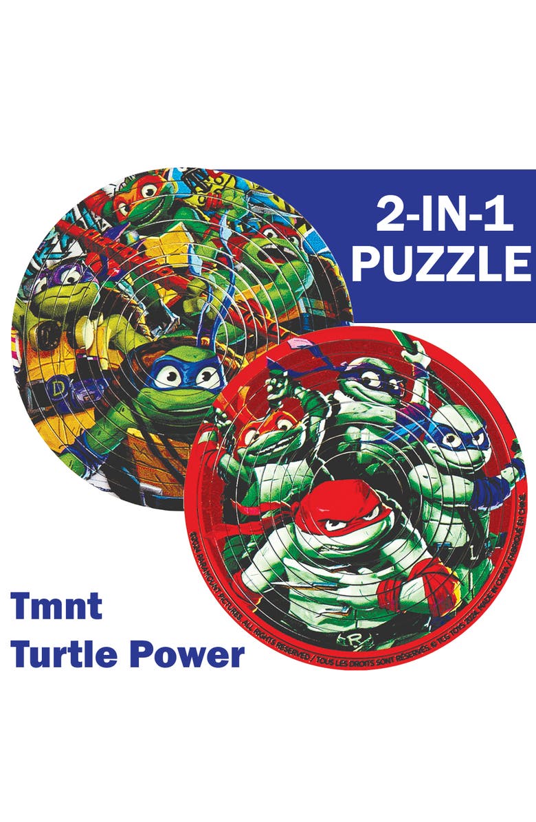 Spin Flip Tmnt Turtle Power 2In1 Doublesided Puzzle, Alternate, color, Multicolored