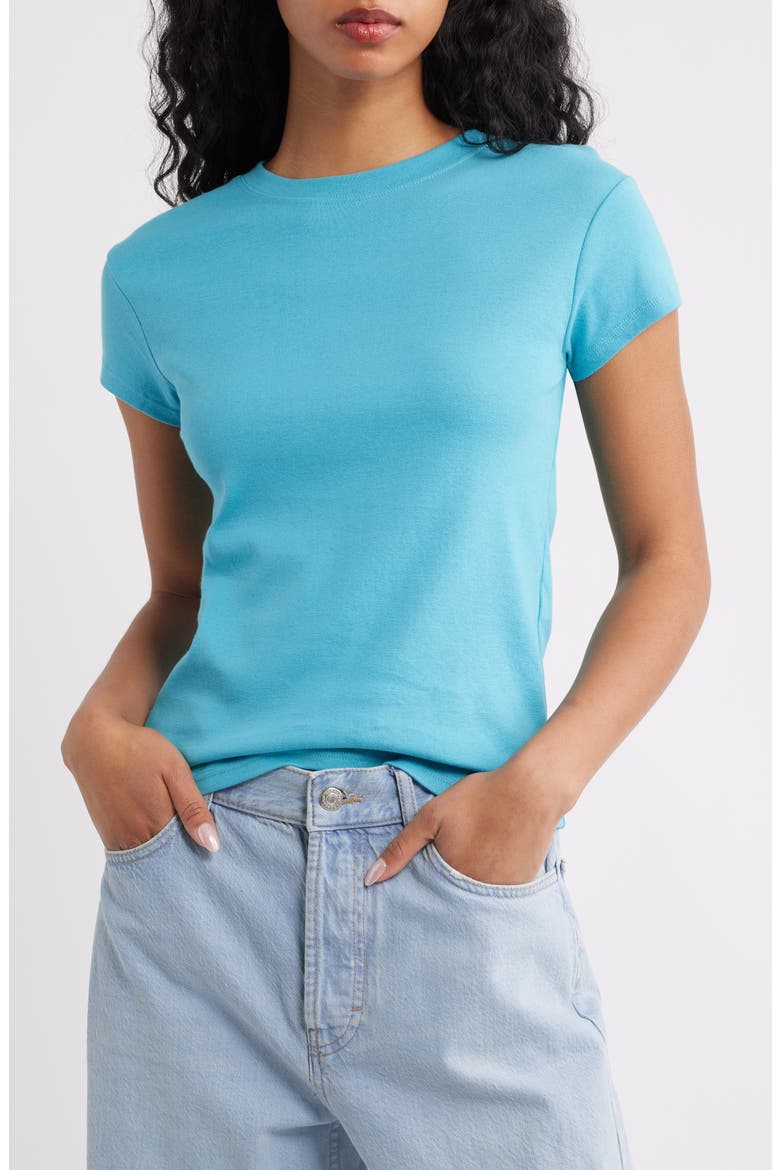 Everyday Crewneck T-Shirt, Main, color, LIGHT BLUE