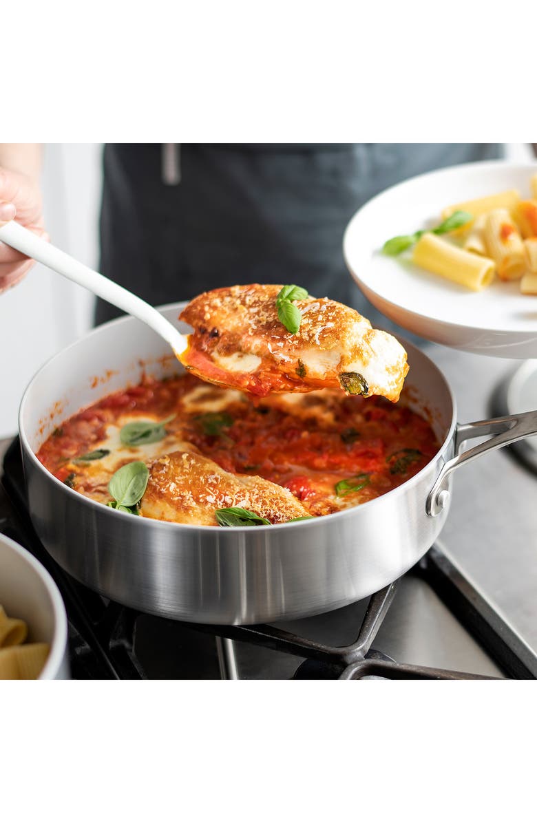 GreenPan Venice Pro Tri-Ply Stainless Steel Ceramic Nonstick 13-Piece Cookware Set, Alternate, color, 