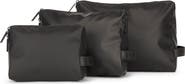 CALPAK 3-Piece Water Resistant Zip Pouch Set