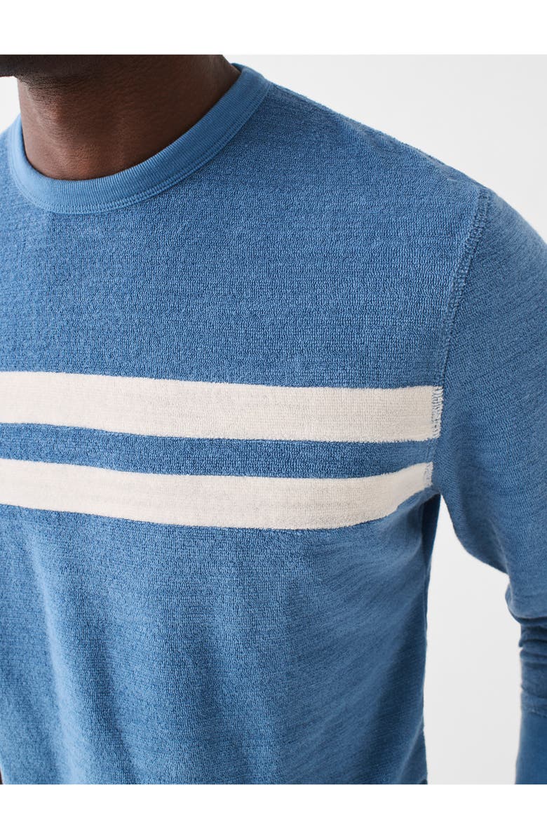 Faherty Cabana Surf Stripe Terry Cloth Crewneck Sweatshirt, Alternate, color, 