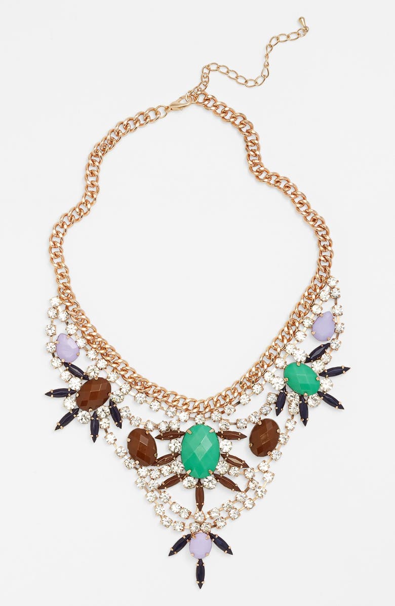 Guinevere Crystal Statement Necklace, Main, color,