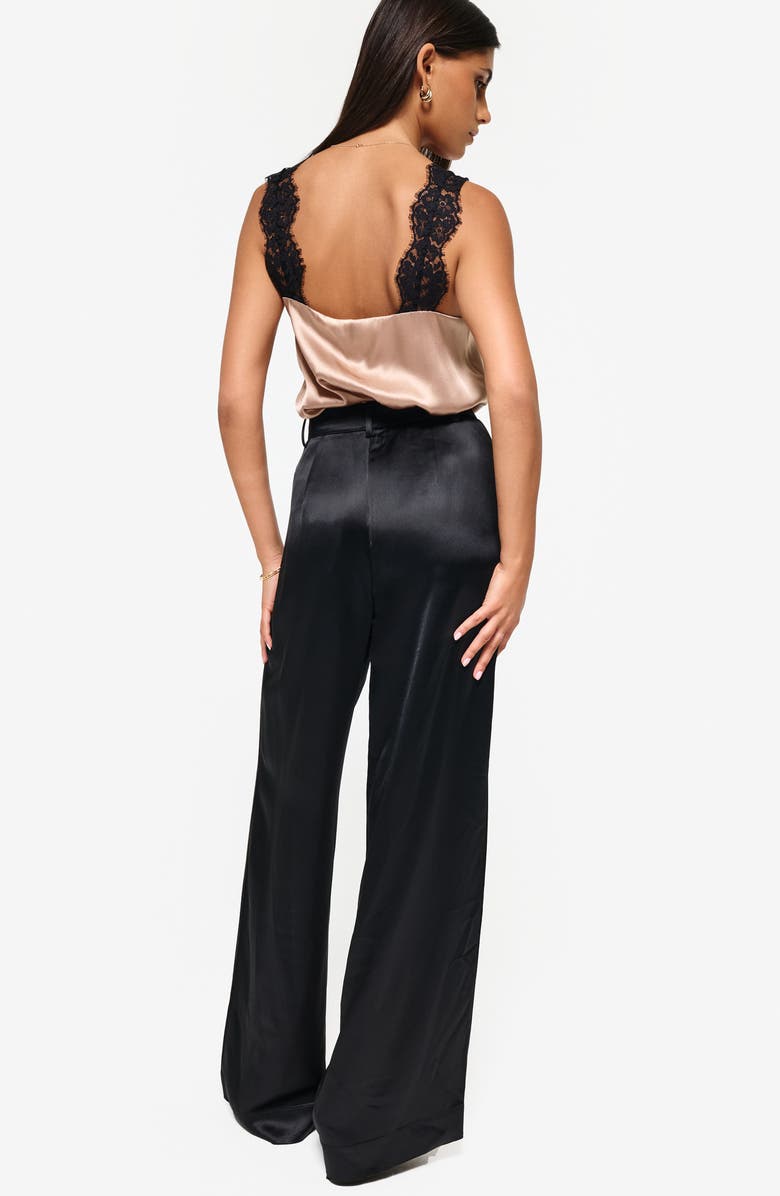 CAMI NYC Noura High Waist Wide Leg Satin Pants, Alternate, color, 