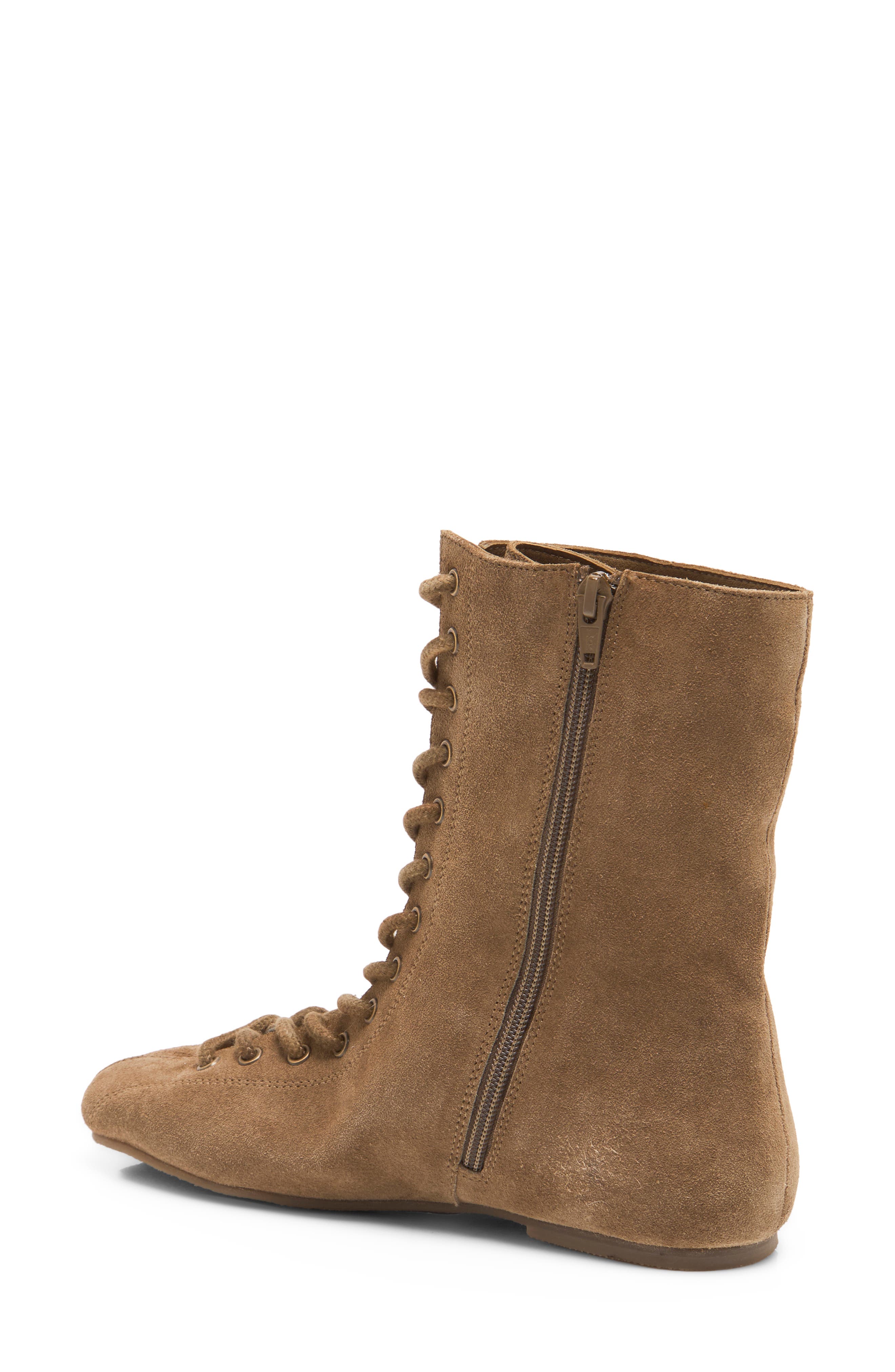 Boxing Day Lace Up Leather Boot, Alternate, color, TAUPE SUEDE