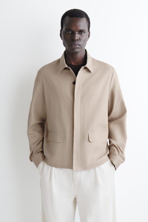 Relaxed Cotton-Linen Overshirt