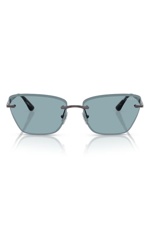 59mm Rimless Cat Eye Sunglasses