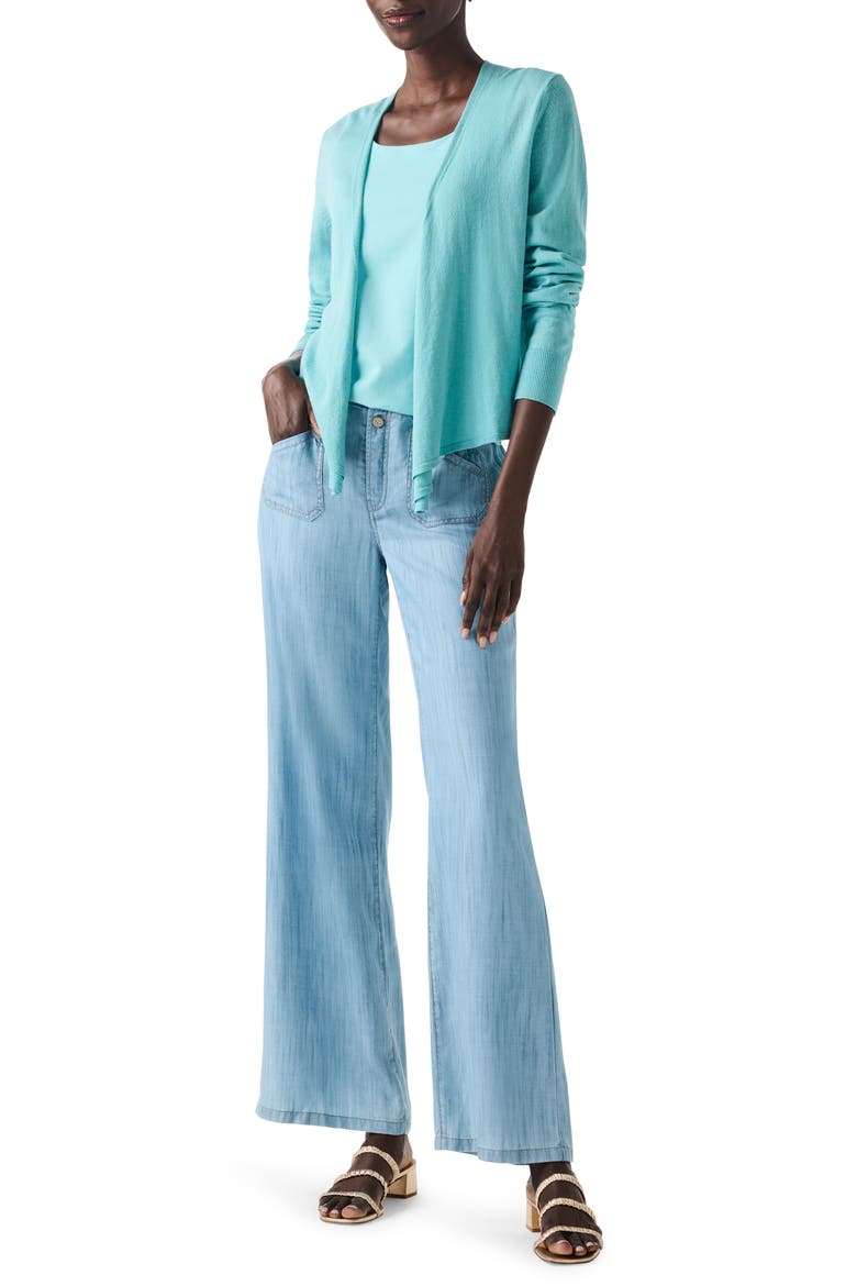 Drapey Wide Leg Jeans, Alternate, color, MID WASH