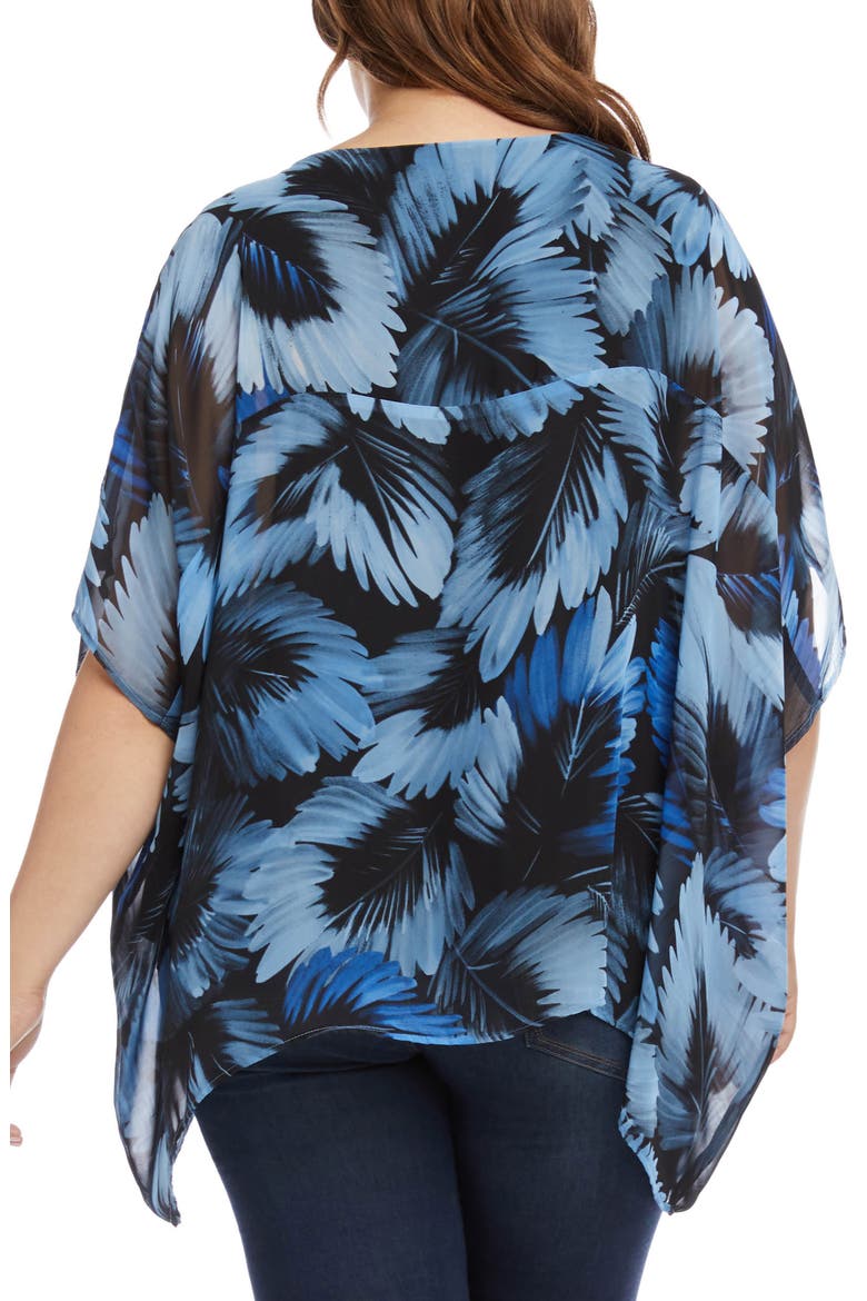Layered Scarf Print Chiffon Top, Alternate, color, PRINT