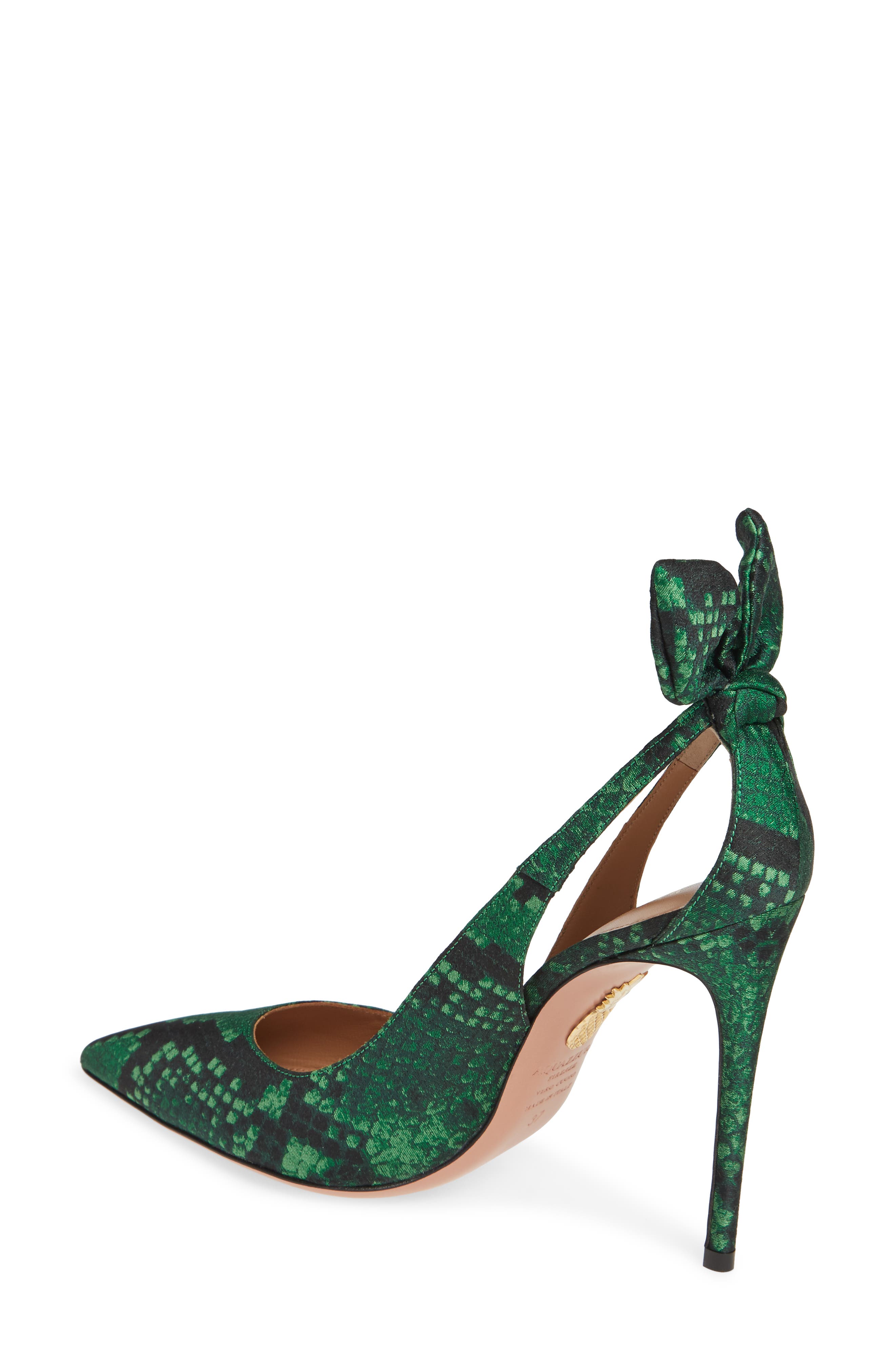 Aquazzura Deneuve Snake Print Pointed Toe Pump, Alternate, color, 