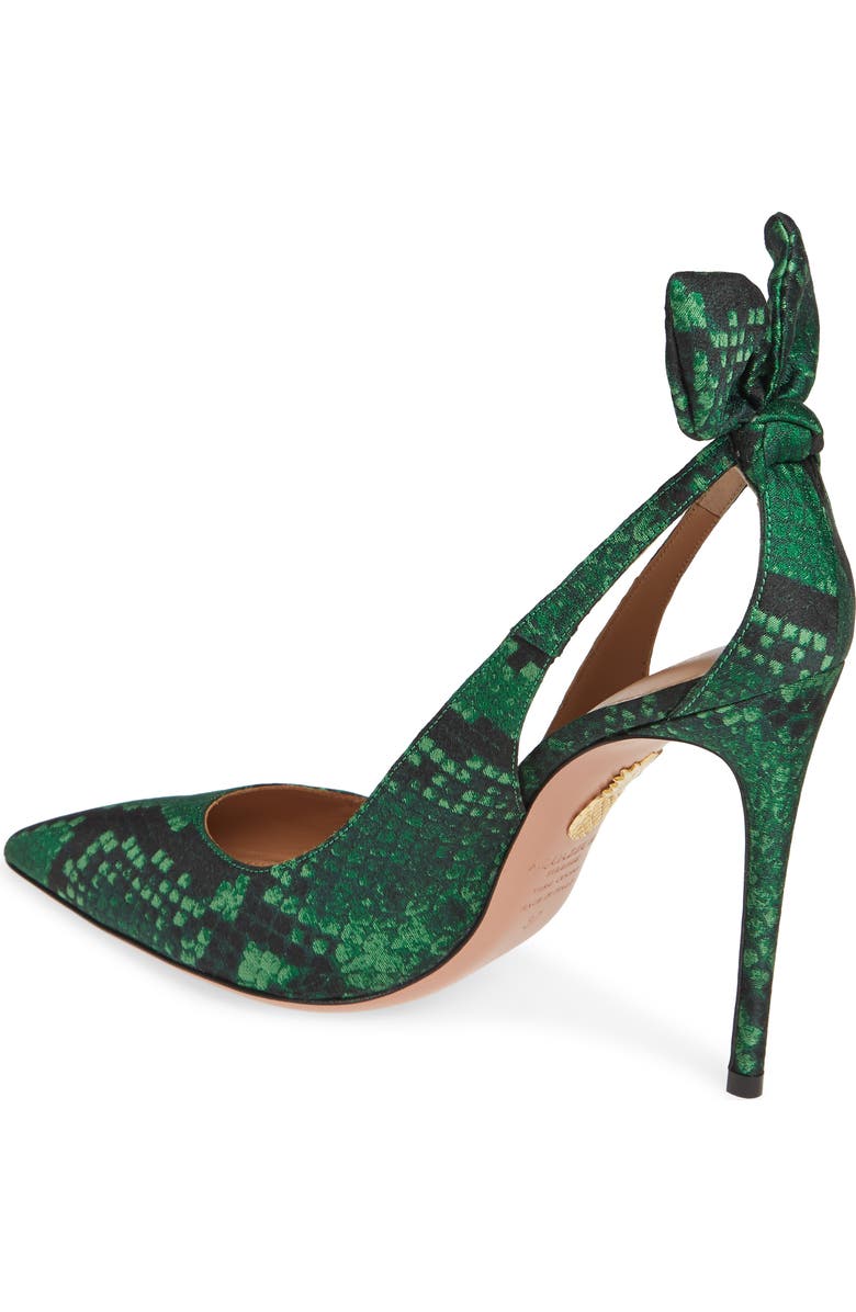 Aquazzura Deneuve Snake Print Pointed Toe Pump, Alternate, color,