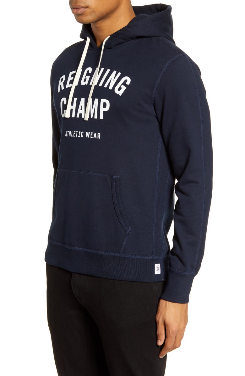 Reigning Champ Gym Logo Hooded Sweatshirt, Alternate, color, 