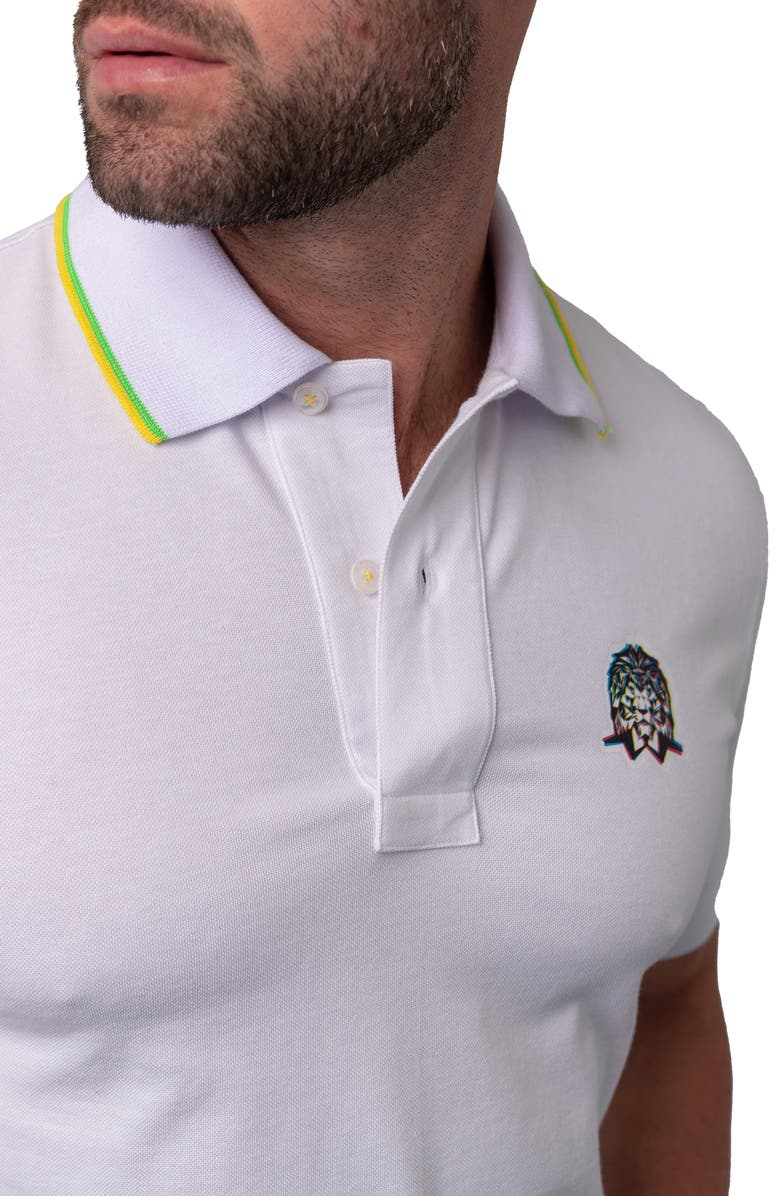 Maceoo Mozart Solid Cotton Polo, Alternate, color, White