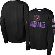 Mitchell & Ness Youth Mitchell & Ness Black Toronto Raptors Hardwood Classics All Over Long Sleeve T-Shirt