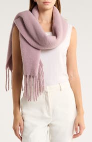 Nordstrom Wool & Alpaca Blend Fringe Scarf