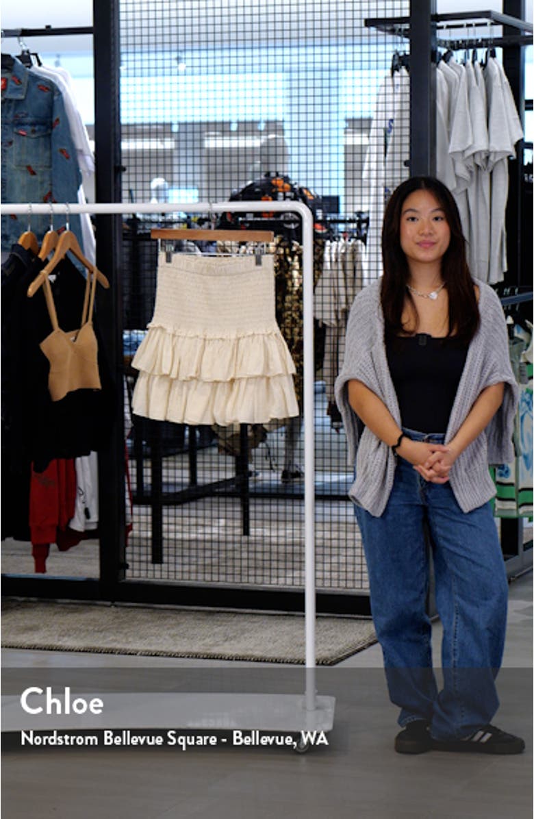 Naomi Tiered Cotton Blend Miniskirt, sales video thumbnail