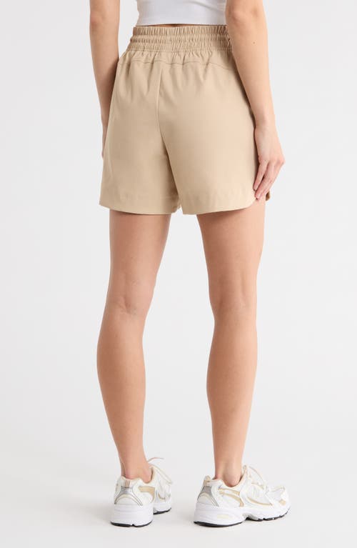 Faith Connexion Drawstring Waist Active Shorts In Neutral