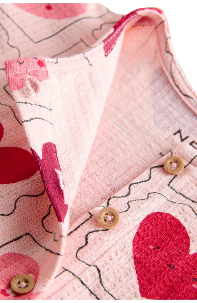 NEXT Kids' Heart Print Cotton Jersey Dress, Alternate, color, Red