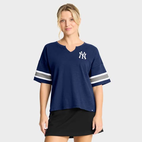Women's Fanatics Navy New York Yankees Curl Route T-Shirt