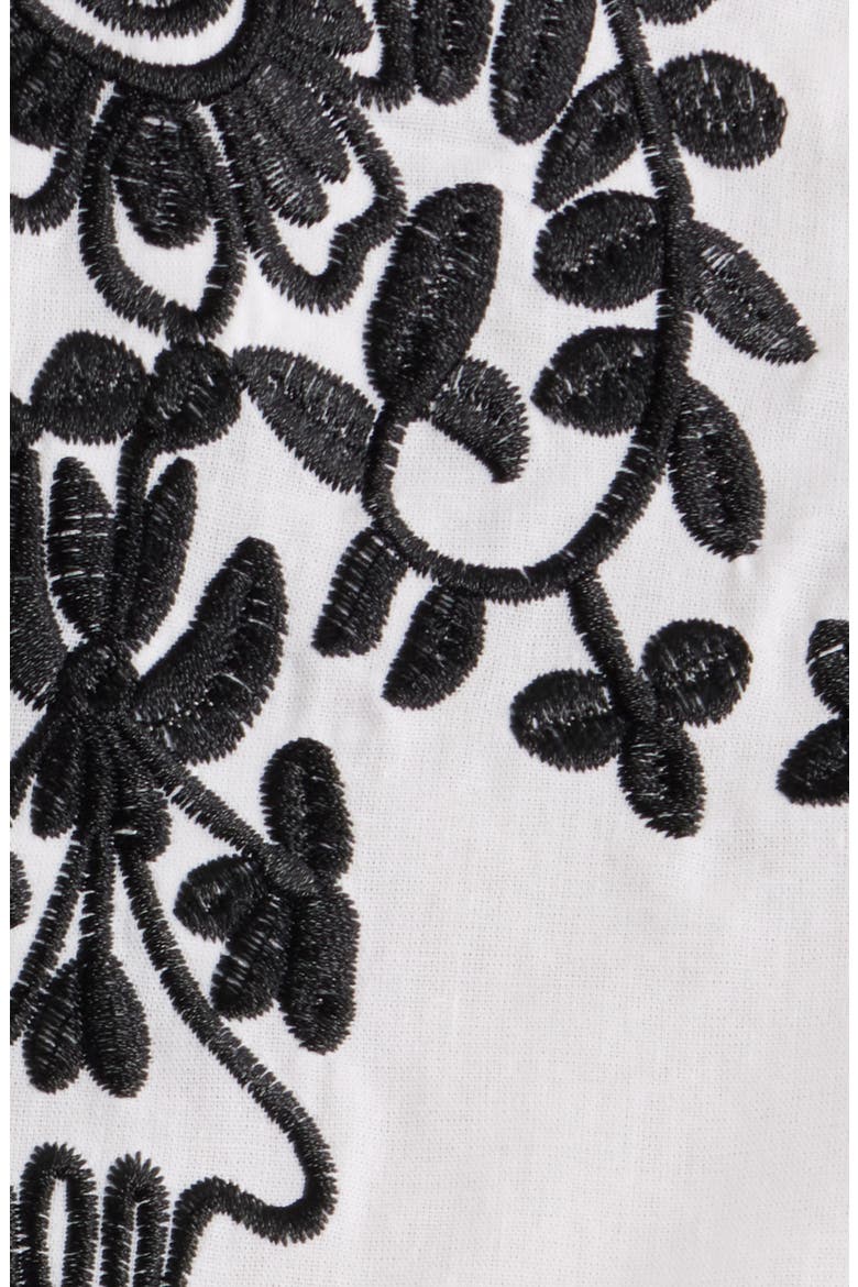 Veronique Embroidered Cotton Button-Up Shirt, Alternate, color, WHITE
