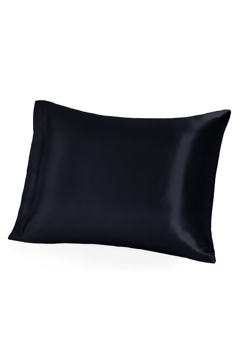 19 Momme 100% Mulberry Silk Pillowcase - Envelope Closure, Main, color, Black