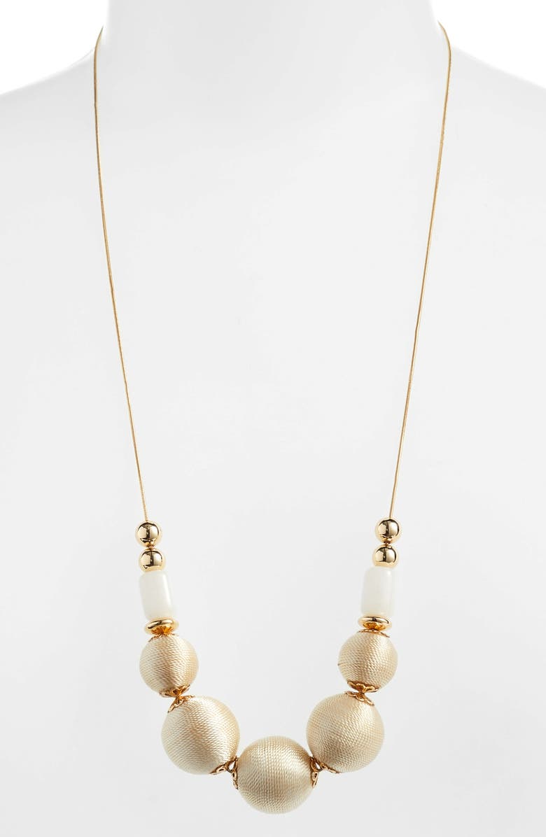 Halogen<sup>®</sup> Wrapped Sphere Slider Necklace, Alternate, color,