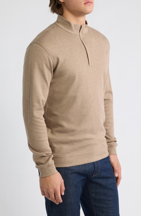 Grant Cotton & Cashmere Quarter Zip Sweater