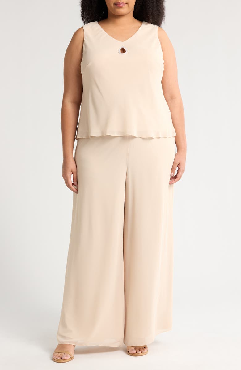 Marina Chiffon Top, Jacket & Pants Set, Alternate, color, 