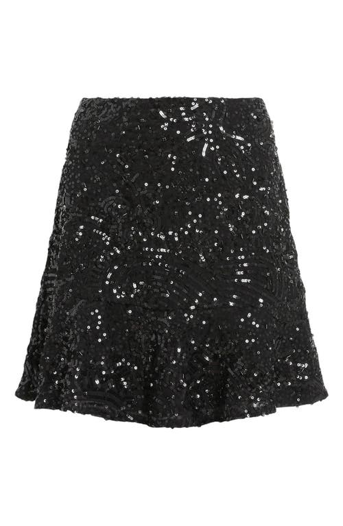 Allsaints Ivy Embellished Miniskirt In Black