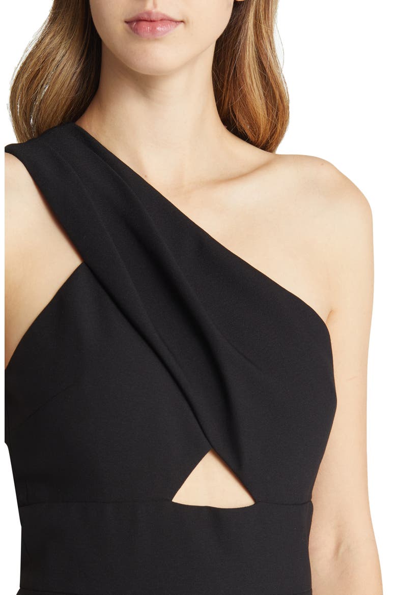 Honey One-Shoulder Sheath Dress, Alternate, color, BLACK
