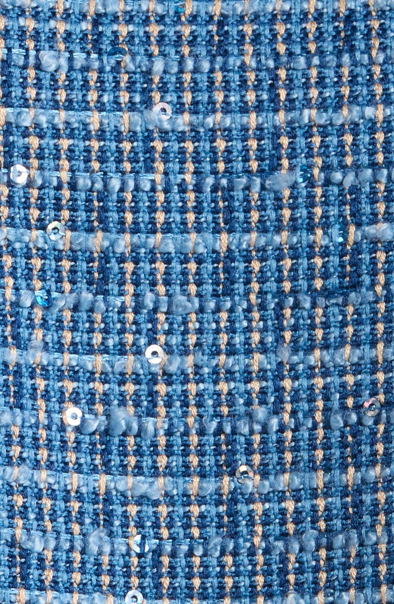 SUGARLIPS Crop Tweed Top, Alternate, color, Blue