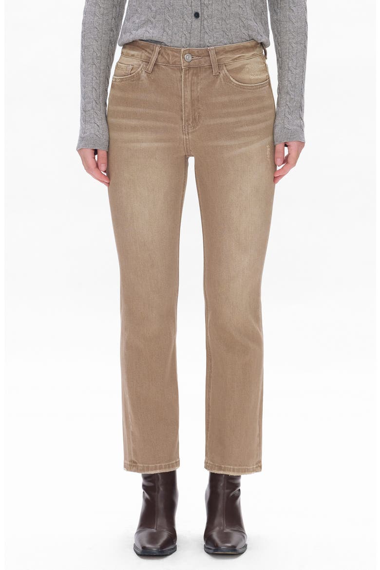 High Waist Crop Flare Jeans, Main, color, VINTAGE KHAKI