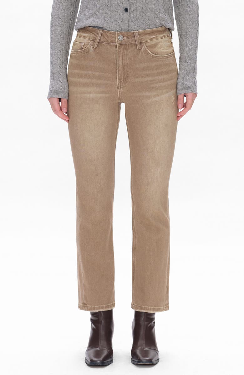 Bayeas High Waist Crop Flare Jeans, Main, color, Vintage Khaki