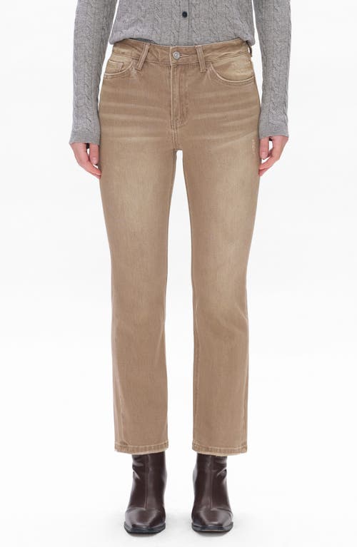 Shop Bayeas High Waist Crop Flare Jeans In Vintage Khaki