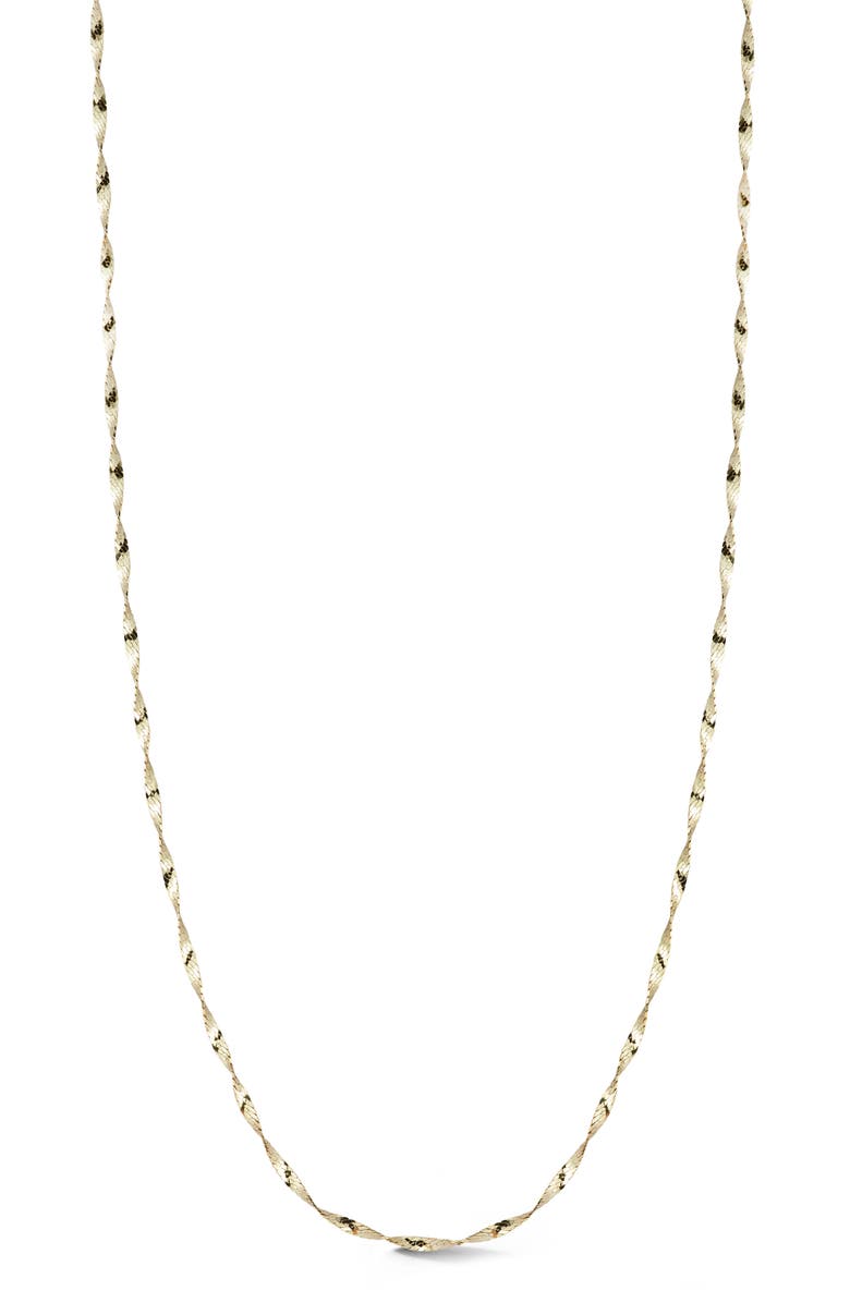 Ember Fine Jewelry 14K Yellow Gold Singapore Chain Necklace, Main, color, 