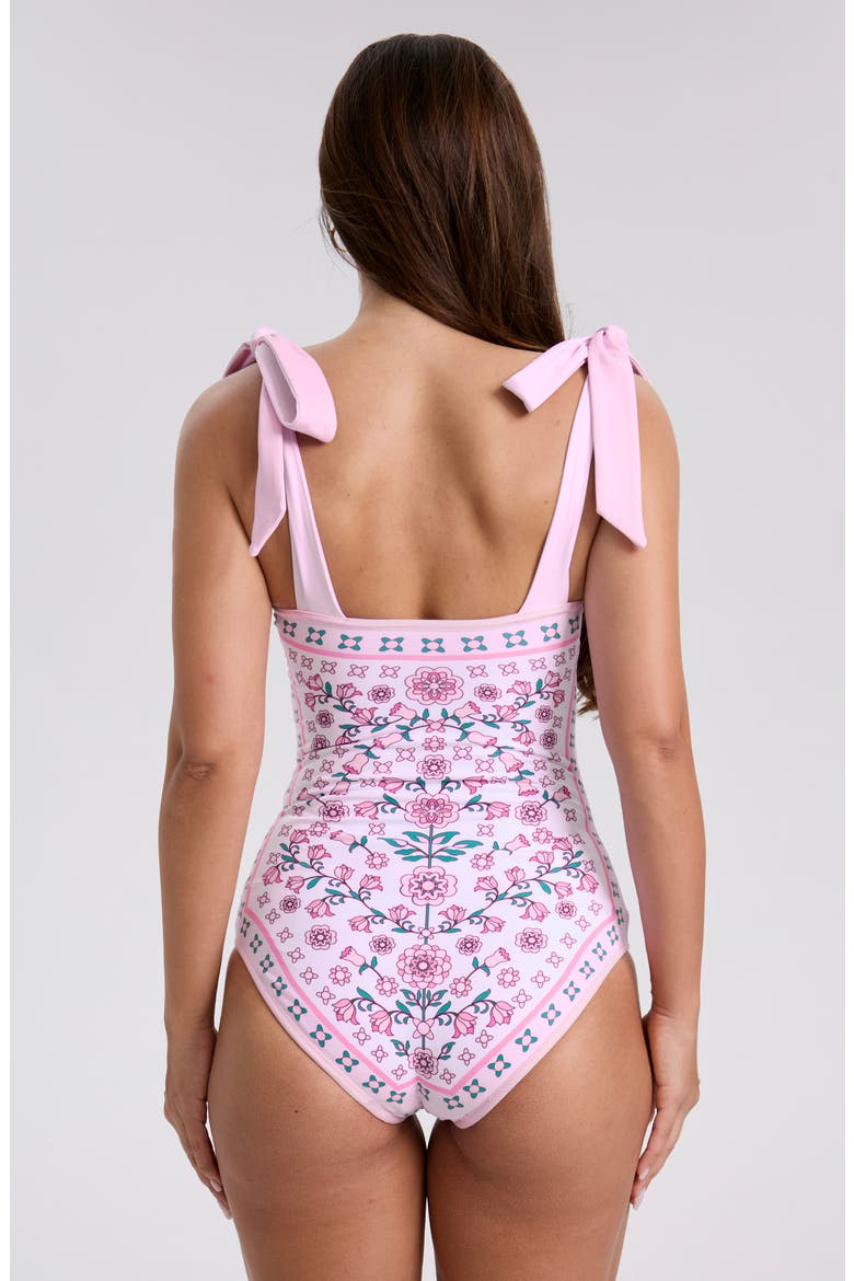 Pink Blossom Reversible One-Piece Swimsuit, Alternate, color, Pink