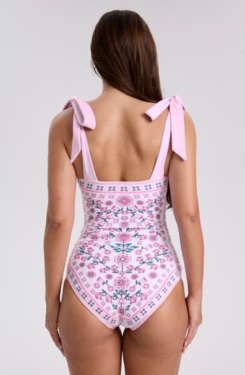 Pink Blossom Reversible One-Piece Swimsuit