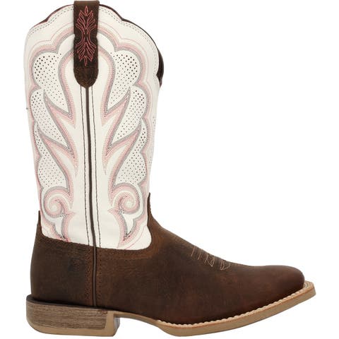 Women's White Ventilated Western Boot