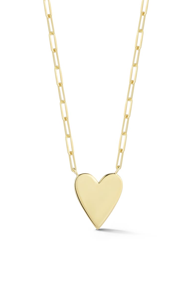 CHLOE AND MADISON Heart Pendant Necklace, Main, color, Gold
