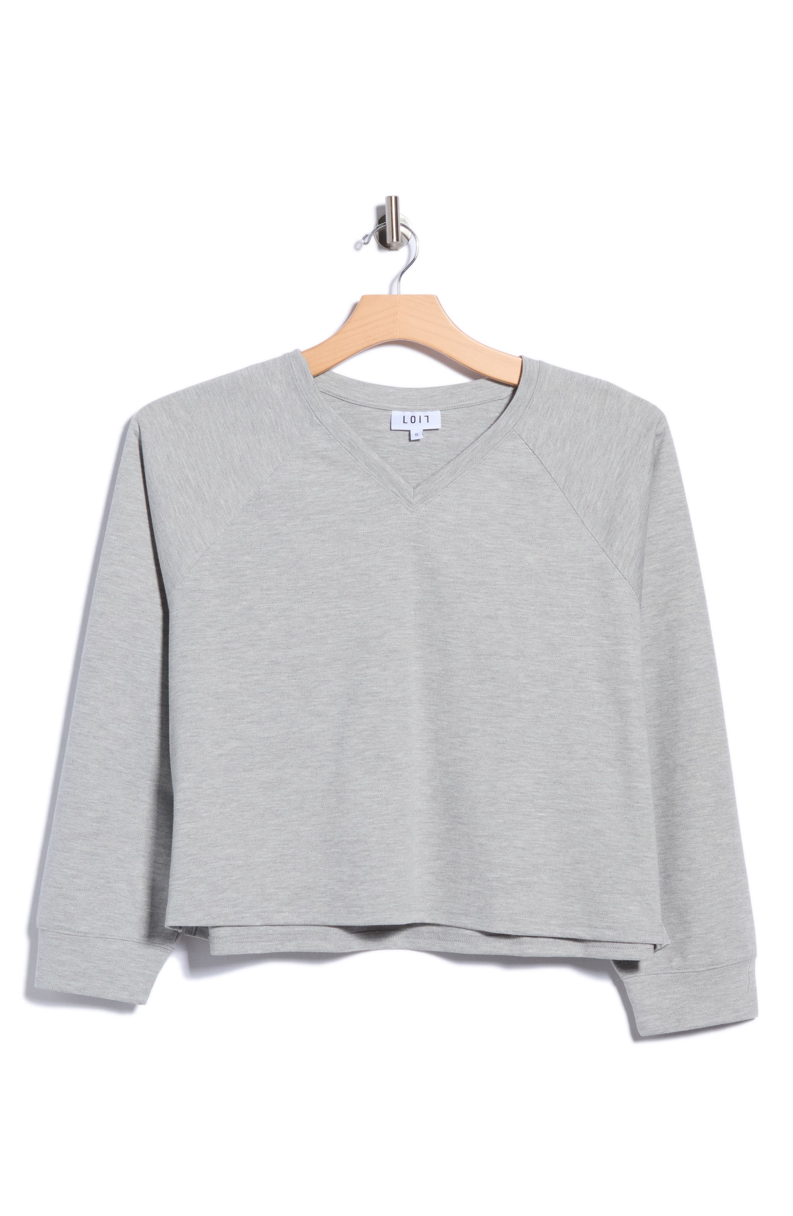 V-Neck French Terry Sweatshirt