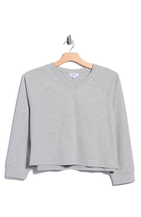 V-Neck French Terry Sweatshirt